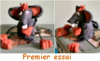 rat en pate fimo